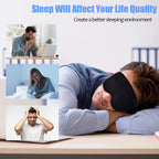 3D Sleep Mask for Men Women Soft Smooth Sleep Mask for Eyes,100% Blockout Light Eye Mask Travel Shade Cover Rest Relax Sleeping