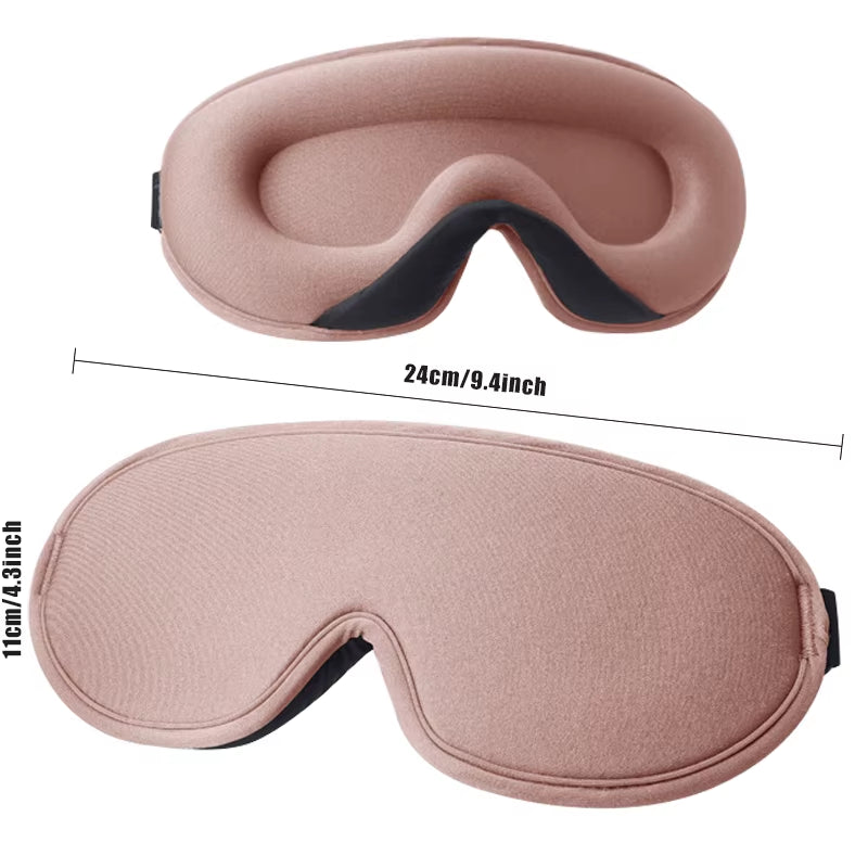 3D Sleep Mask for Men Women Soft Smooth Sleep Mask for Eyes,100% Blockout Light Eye Mask Travel Shade Cover Rest Relax Sleeping