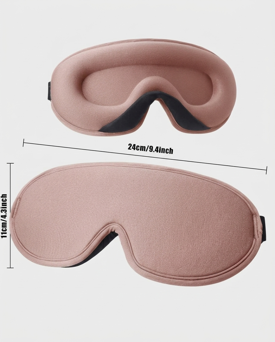 3D Sleep Mask for Men Women Soft Smooth Sleep Mask for Eyes,100% Blockout Light Eye Mask Travel Shade Cover Rest Relax Sleeping
