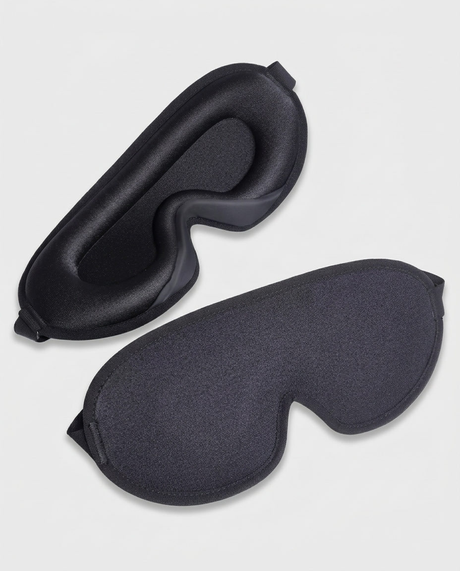 3D Sleep Mask for Men Women Soft Smooth Sleep Mask for Eyes,100% Blockout Light Eye Mask Travel Shade Cover Rest Relax Sleeping