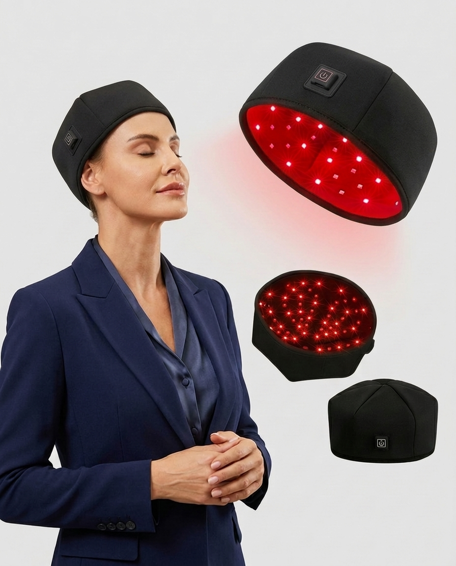 Red Light Therapy Device Hat near Infrared LED Treatment Helmet for Hair Growth Cap Prevant Loss Head Relaxation Relief Scalp
