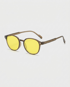 Men Night Vision Glasses Women round Frame Yellow Lens Eye Protection Sunglasses Unisex Fashion Blue Light Blocking Glasses