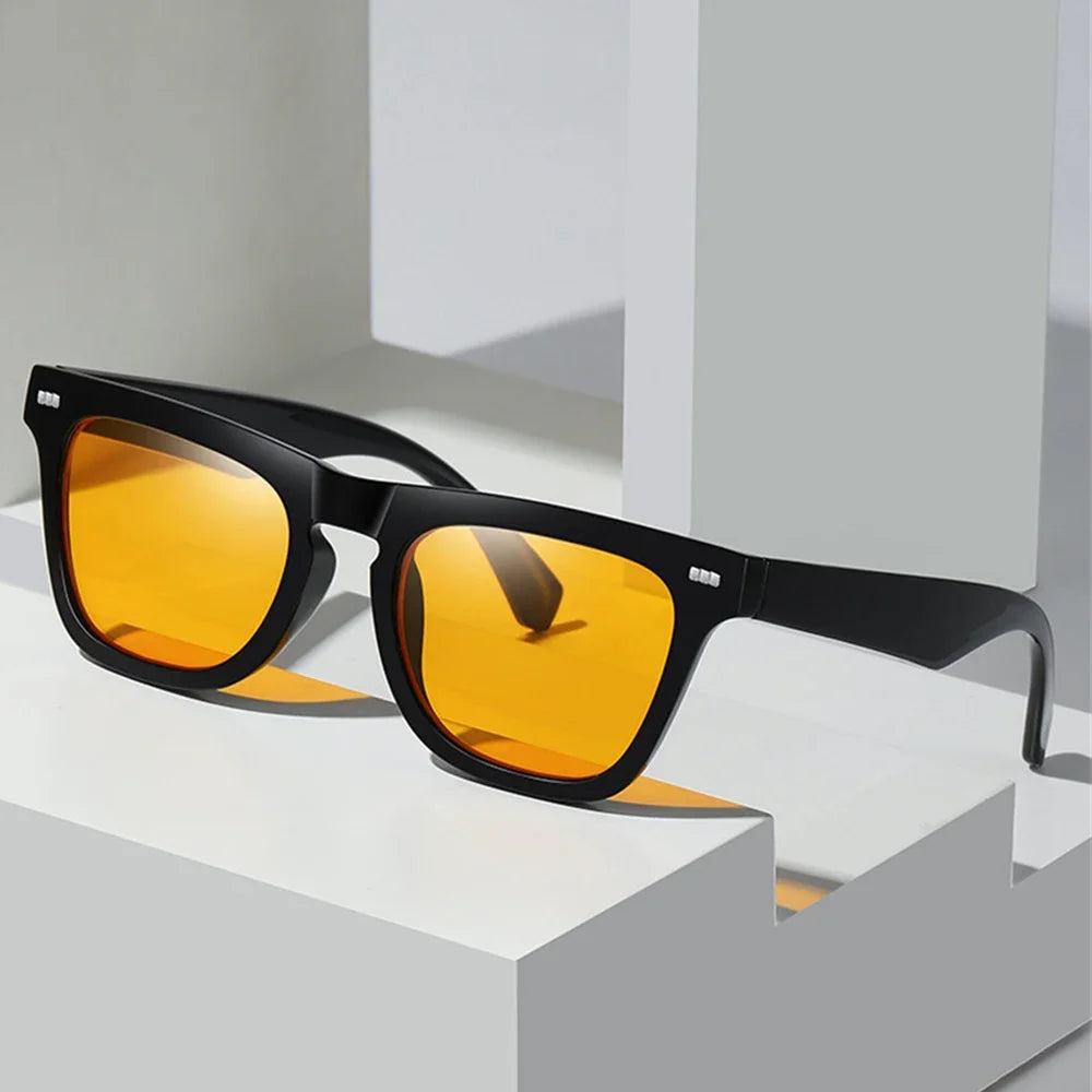 Rectangle Black Blue Light Blocking Glasses Men Gaming anti Bluelight Women Orange Night Vision Computer Eyeglasses