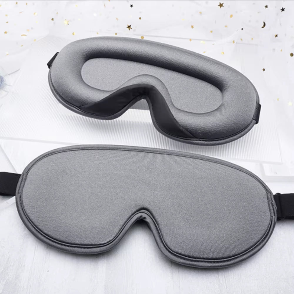 3D Sleep Mask for Men Women Soft Smooth Sleep Mask for Eyes,100% Blockout Light Eye Mask Travel Shade Cover Rest Relax Sleeping