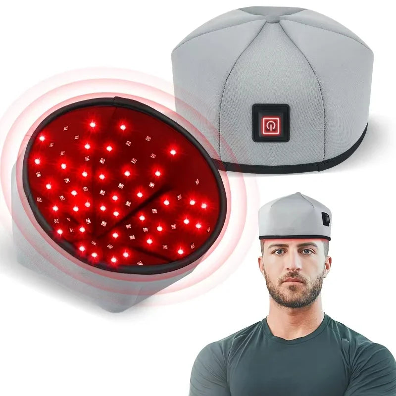 Red light & Near Infrared Therapy Cap for Hair Growth 660nm 830nm LED Hat Helmet Pigarlic Oily Natural Device Head relaxation