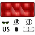 406Pcs Leds Red Light Heating Larger Size Pad 660Nm Waist Back Shoulder Muscle Pain Yoga Mat Relief Relax Infrared Light 850Nm