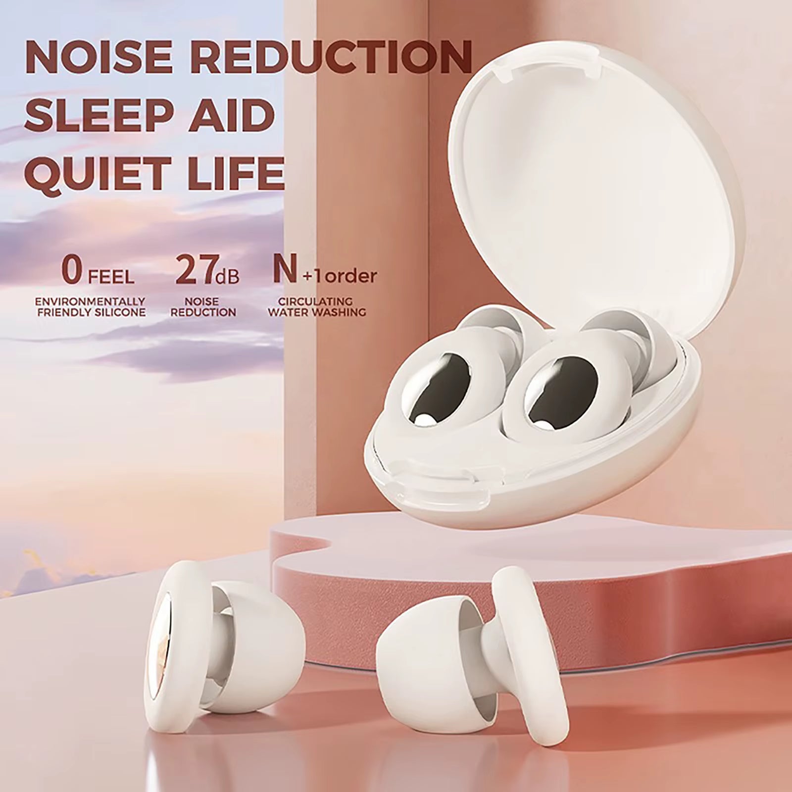 Quiet Ear Plugs for Sleeping Noise Reduction Super Soft Reusable Hearing Protection anti Noise Earplugs for Concerts Travel Work